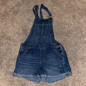 Abercrombie and Fitch Dark Wash Overalls